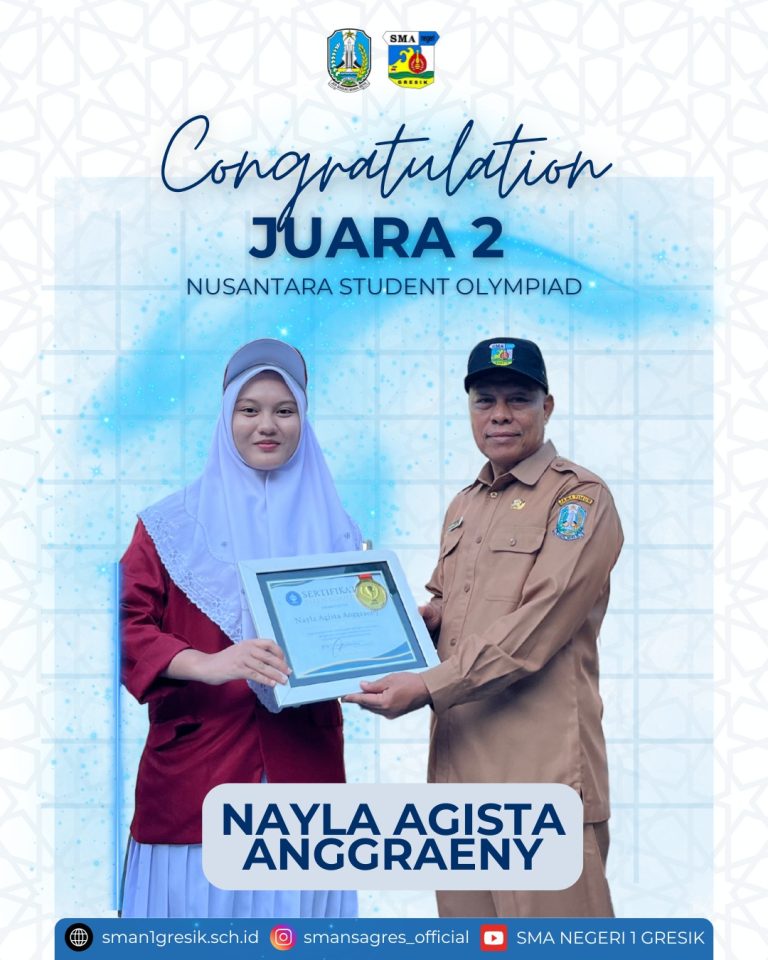 🏆 Prestasi Cemerlang! Nayla Agista Anggraeny Raih Juara II di Nusantara Student Olympiad 2025 🌟