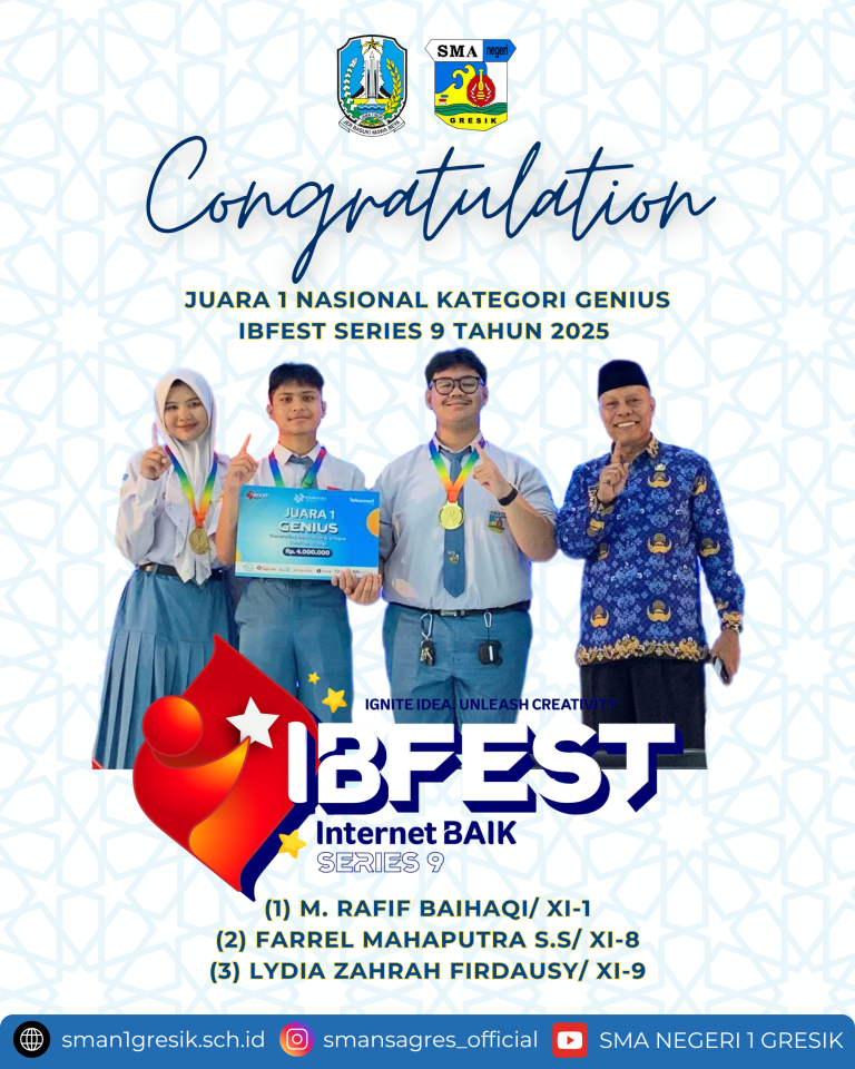 🚀 SMANGRES Juara Lagi :  Juara 1 Nasional di ajang IBFEST Series 9 Tahun 2025
