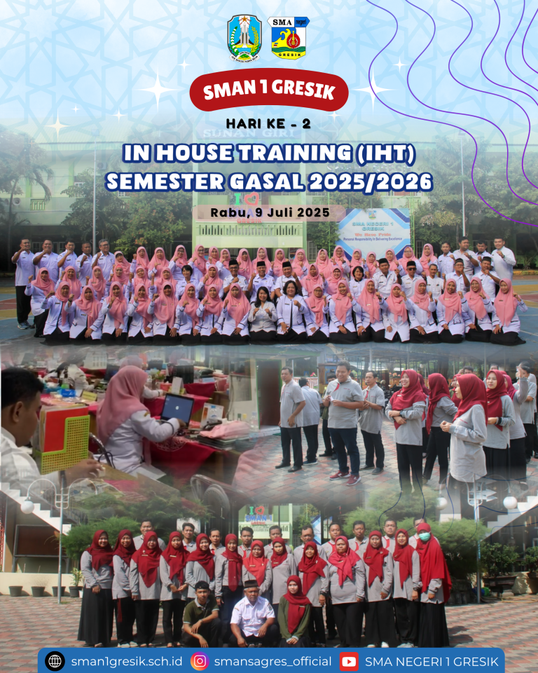 ✨Hari kedua kegiatan In House Training (IHT) Semester Gasal Tahun Pelajaran 2025/2026 di SMAN 1 Gresik berlangsung penuh semangat!✨💪🏻