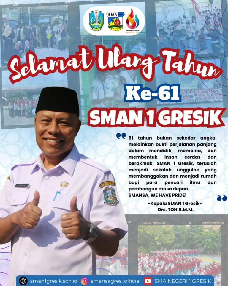 🎉 Selamat Ulang Tahun ke-61 SMAN 1 GRESIK! 🎂